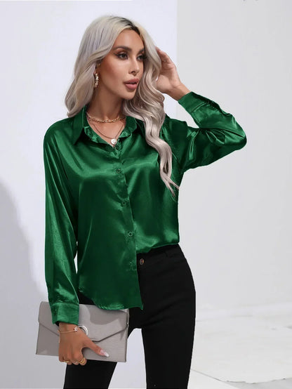 Annie | Elegant Satin Blouse for Refined Workwear