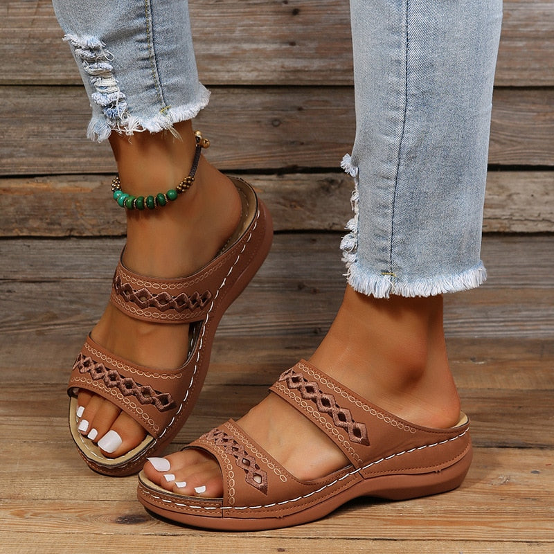 daisy | orthopedic comfort sandal brown