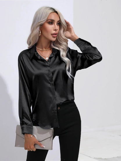 Annie | Elegant Satin Blouse for Refined Workwear