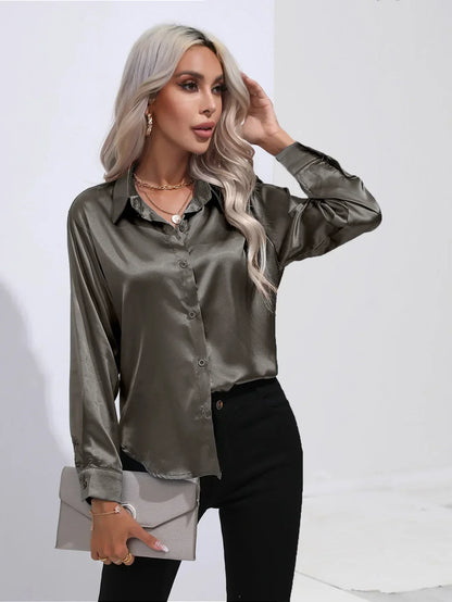 Annie | Elegant Satin Blouse for Refined Workwear