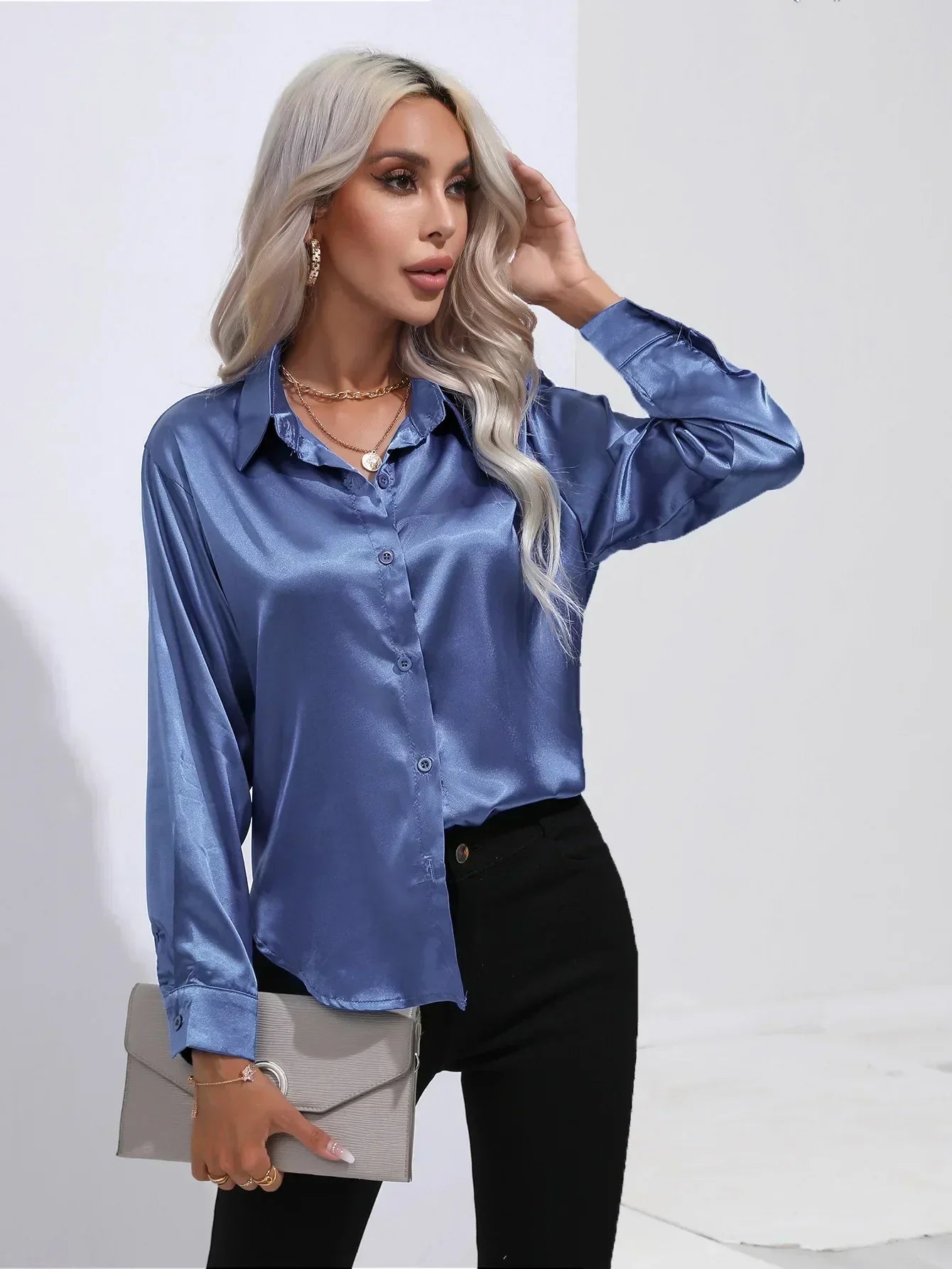 Annie | Elegant Satin Blouse for Refined Workwear