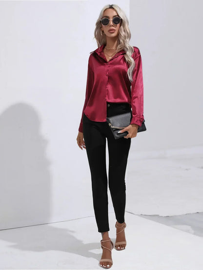 Annie | Elegant Satin Blouse for Refined Workwear