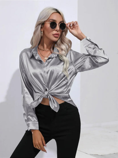 Annie | Elegant Satin Blouse for Refined Workwear