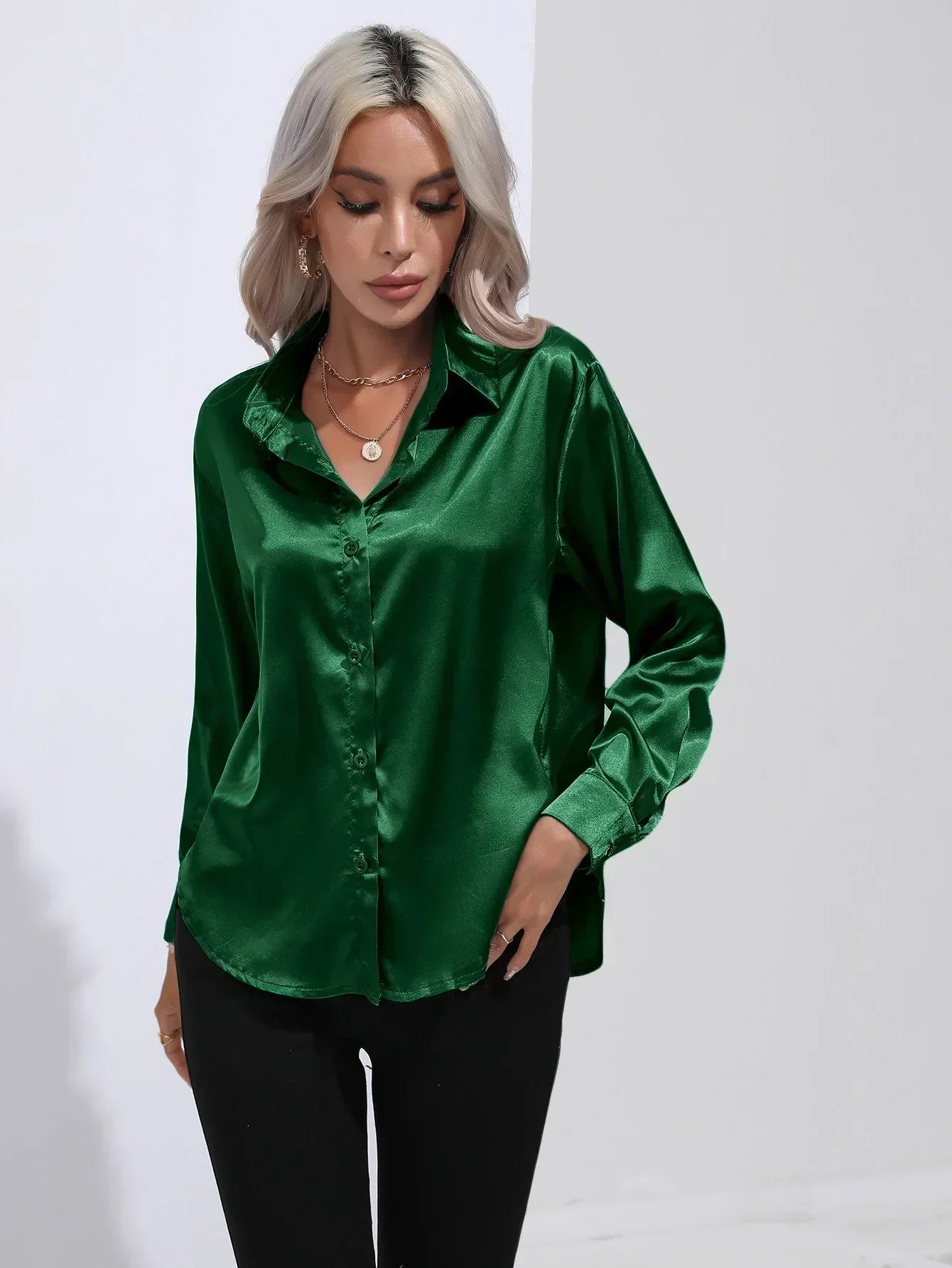 Annie | Elegant Satin Blouse for Refined Workwear