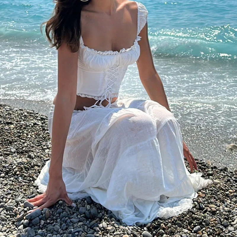 gwendalyne | romantic lace corset top