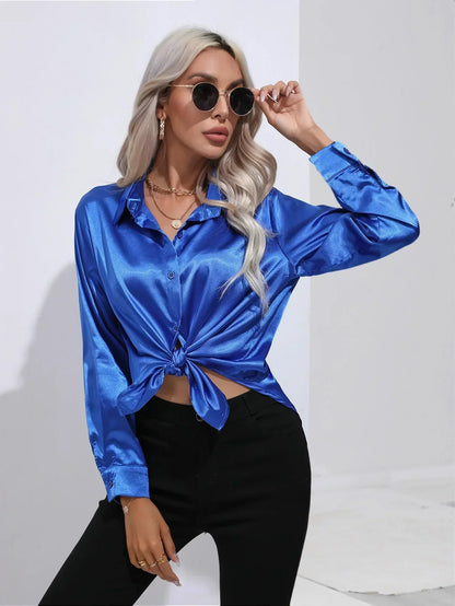 Annie | Elegant Satin Blouse for Refined Workwear