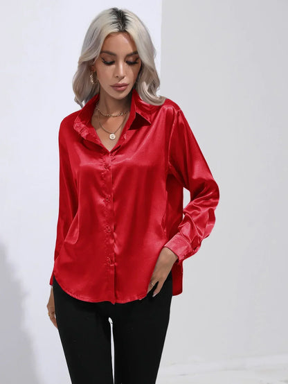 Annie | Elegant Satin Blouse for Refined Workwear