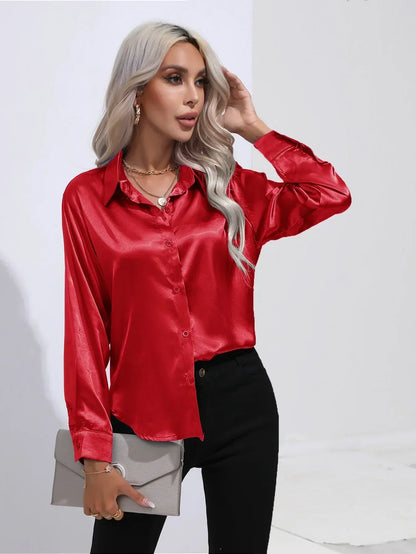Annie | Elegant Satin Blouse for Refined Workwear