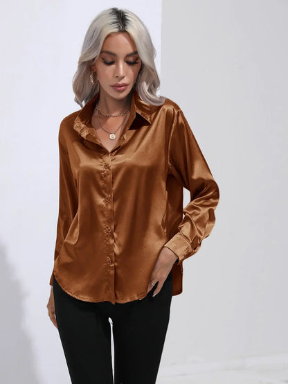 Annie | Elegant Satin Blouse for Refined Workwear