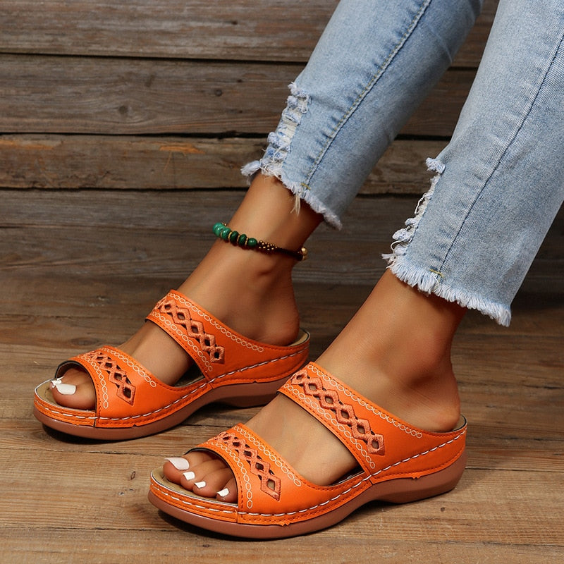 daisy | orthopedic comfort sandal orange