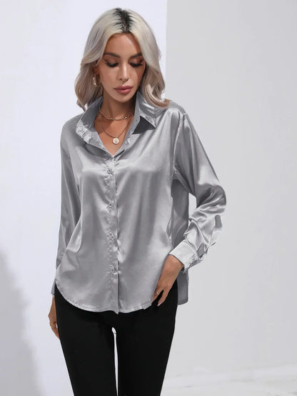 Annie | Elegant Satin Blouse for Refined Workwear