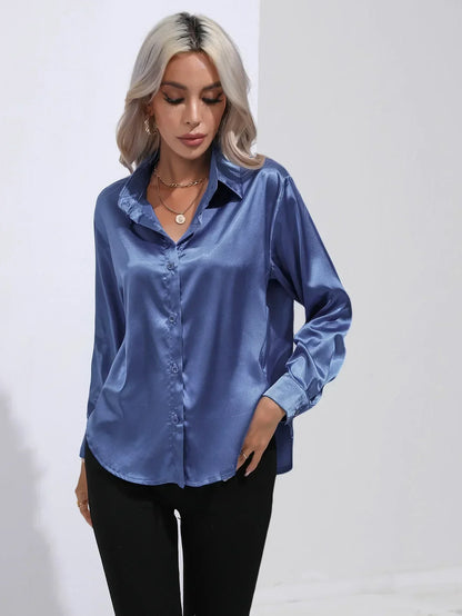 Annie | Elegant Satin Blouse for Refined Workwear