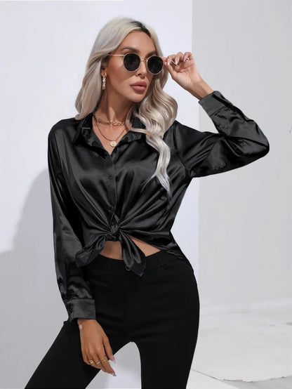 Annie | Elegant Satin Blouse for Refined Workwear