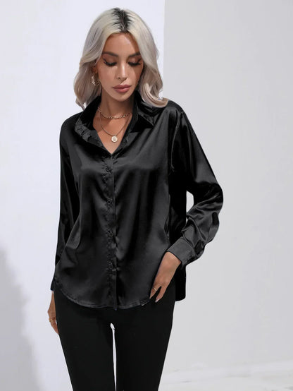 Annie | Elegant Satin Blouse for Refined Workwear