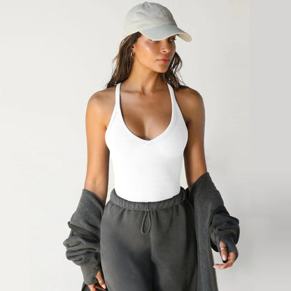 Lauren | Racerback Tank Top in White