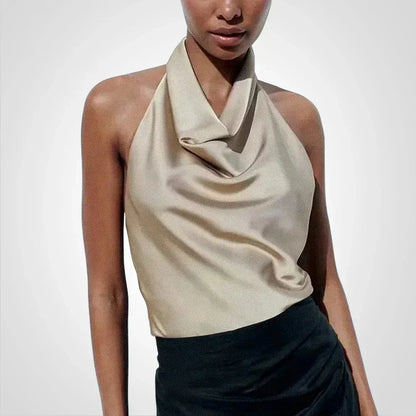 Sienna | Satin Halter Top