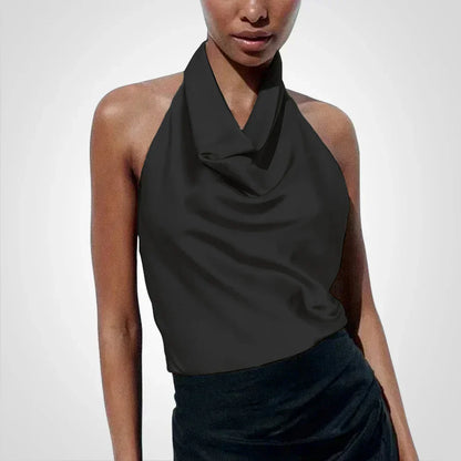 Sienna | Satin Halter Top