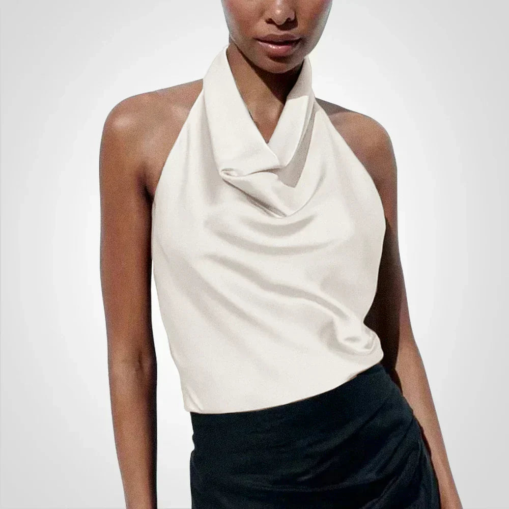 Sienna | Satin Halter Top