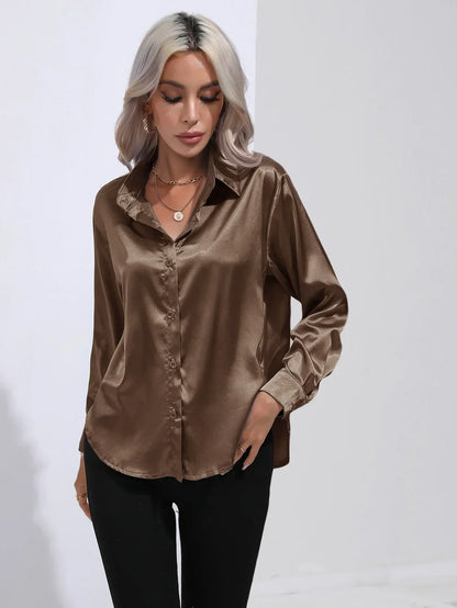 Annie | Elegant Satin Blouse for Refined Workwear