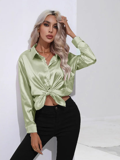 Annie | Elegant Satin Blouse for Refined Workwear