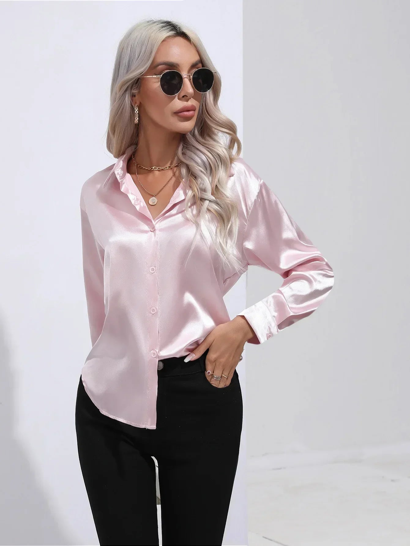 Annie | Elegant Satin Blouse for Refined Workwear
