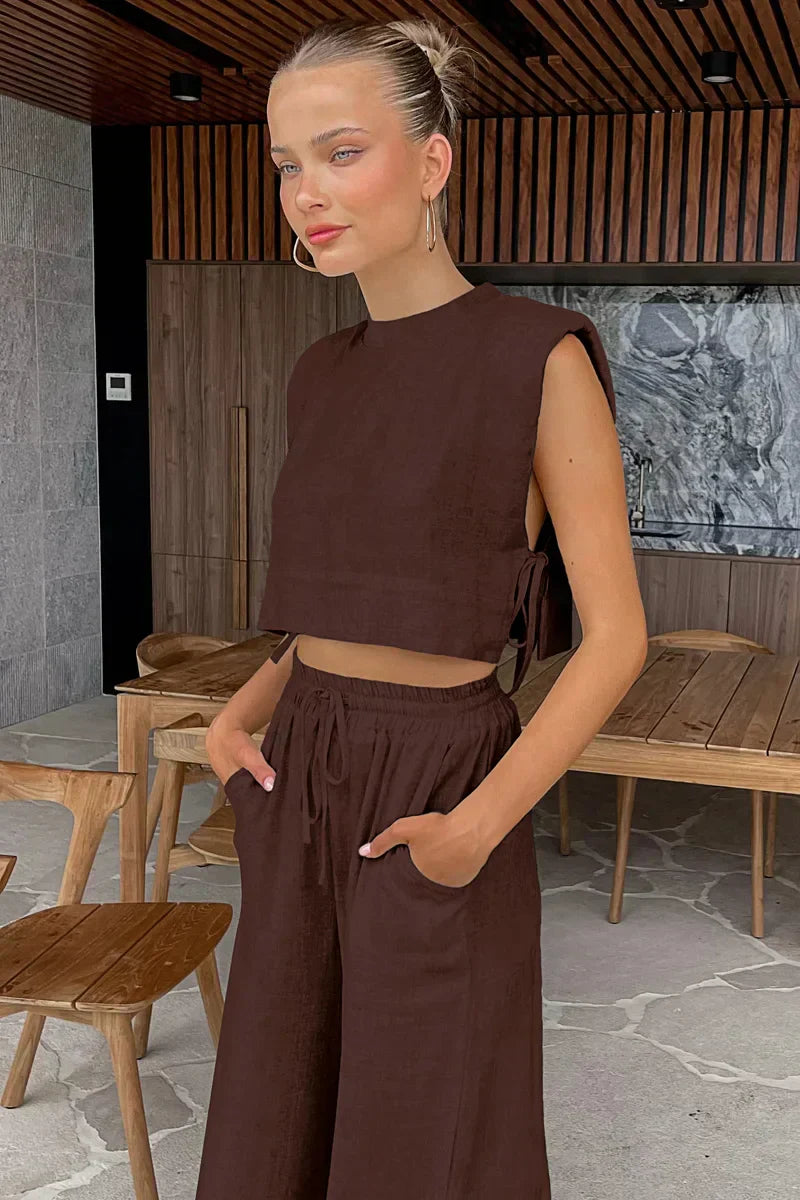 daisy | relaxed two-piece set brown