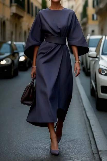 Addison | Kimono Sleeve Belted Midi Dress
