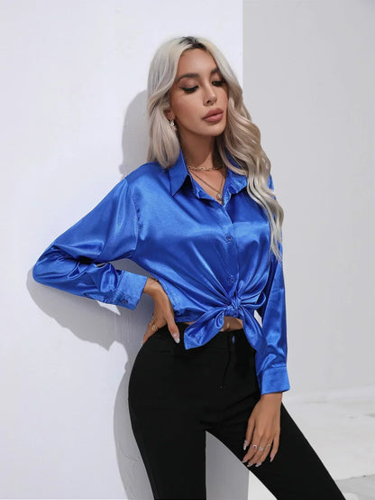Annie | Elegant Satin Blouse for Refined Workwear