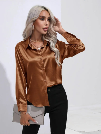 Annie | Elegant Satin Blouse for Refined Workwear