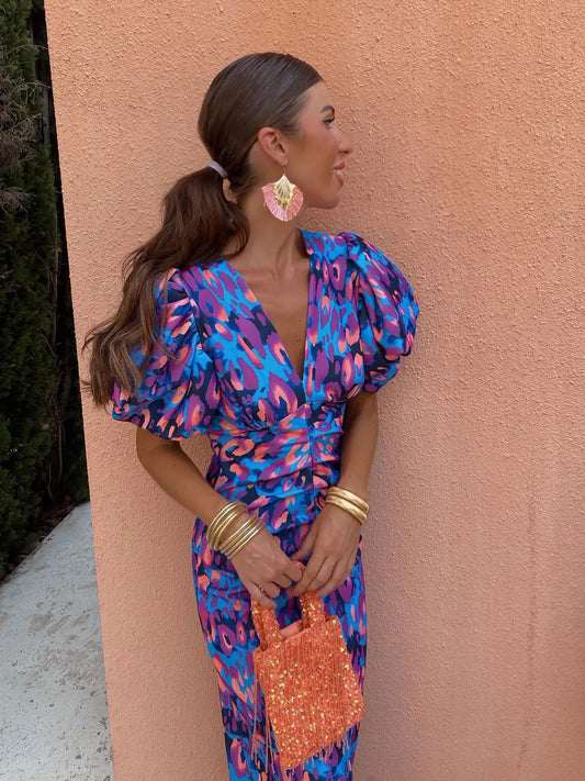 daisy | puff sleeve evening dress