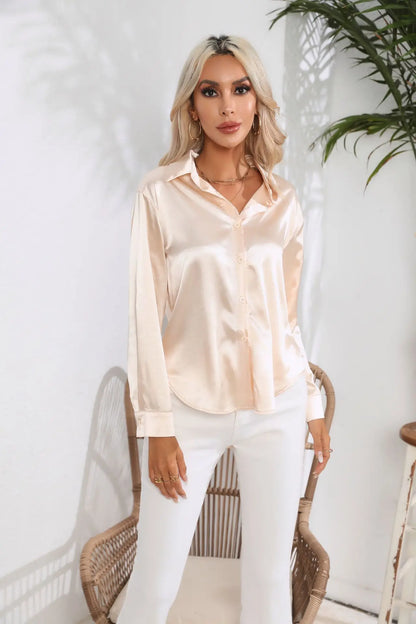 Annie | Elegant Satin Blouse for Refined Workwear