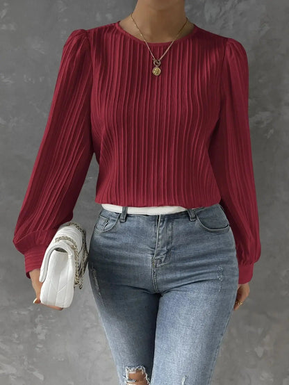 emma | timeless elegant blouse red
