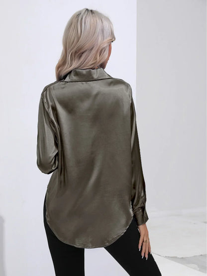 Annie | Elegant Satin Blouse for Refined Workwear