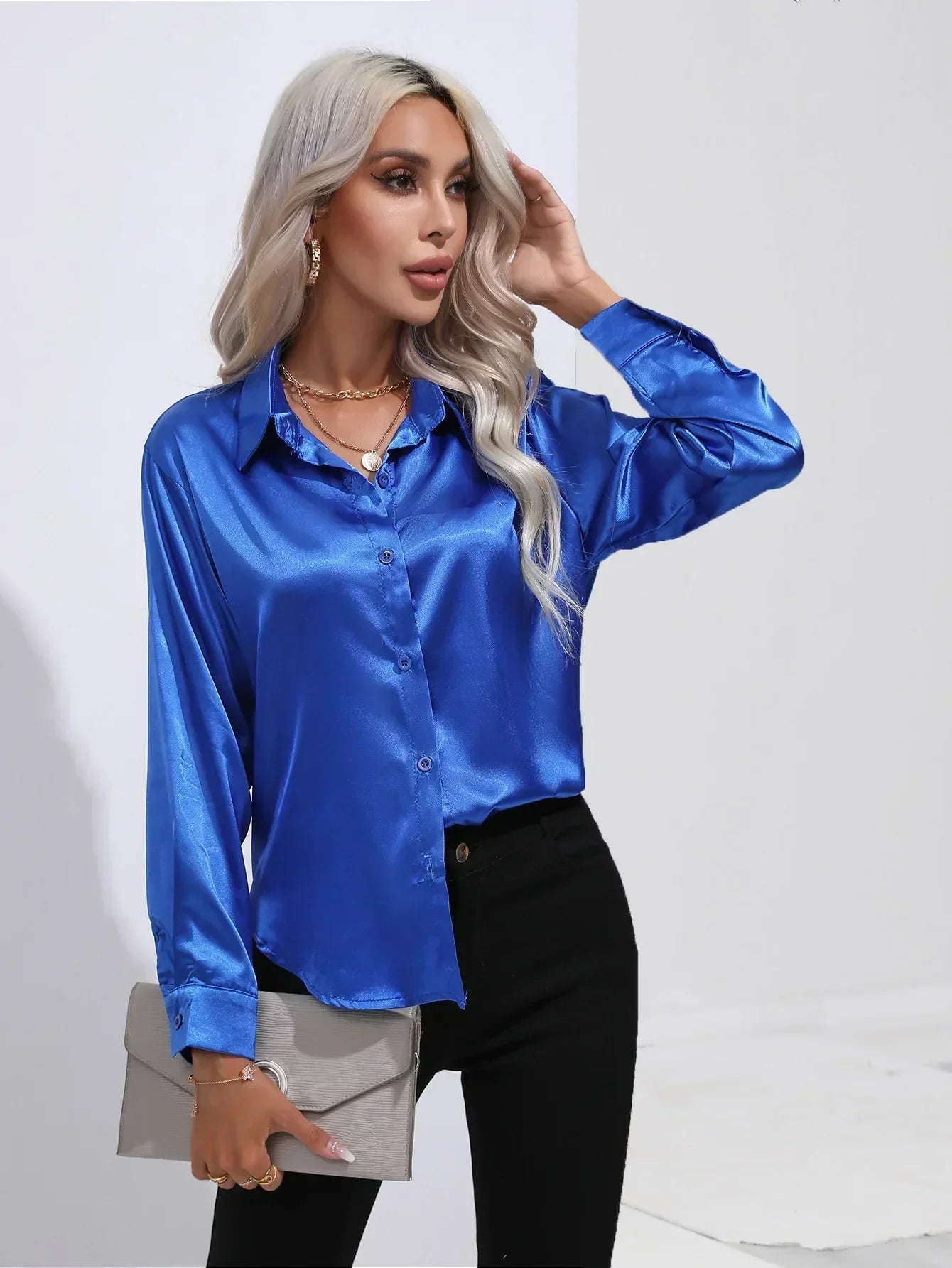 Annie | Elegant Satin Blouse for Refined Workwear