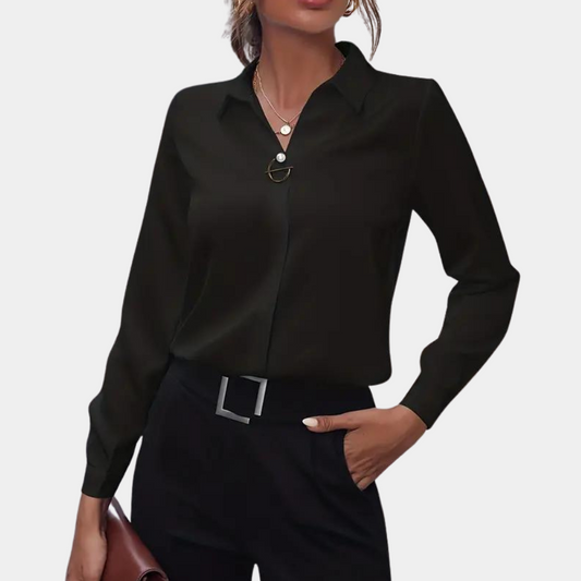 elodie | timeless refined blouse black
