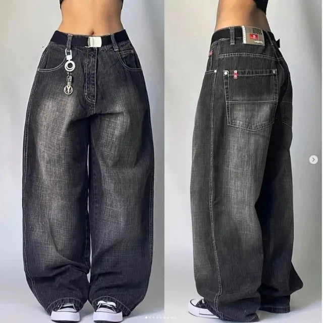 daisy | baggy cargo jeans in light wash black