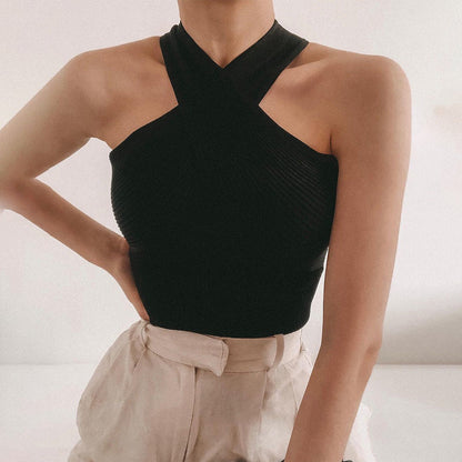 geralie | elegant crossover wrap top