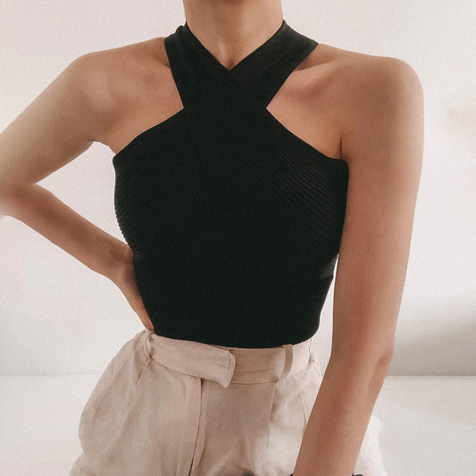 geralie | elegant crossover wrap top