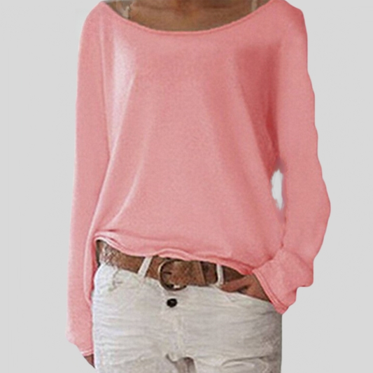 Alessia | Relaxed Wide-Neck Long-Sleeve Top