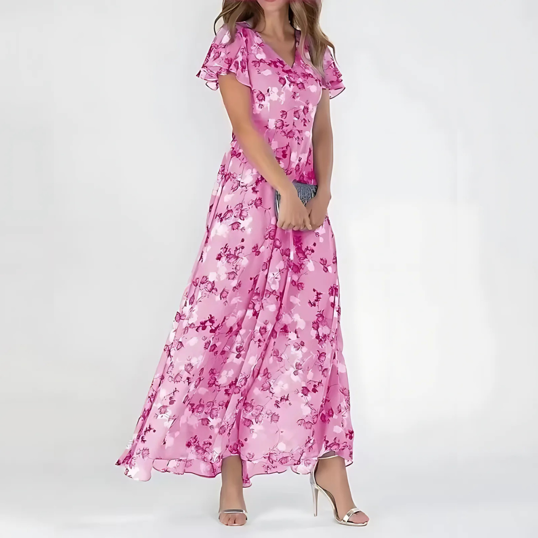 daisy | floral maxi dress pink
