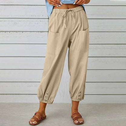daisy | high waist relaxed pants khaki