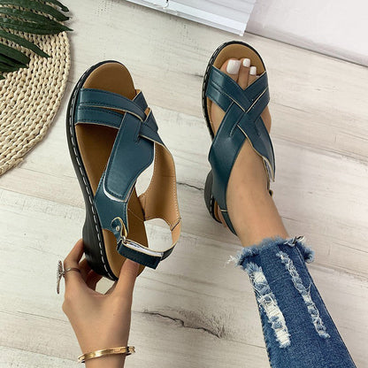 Women's Beach Sandals with Velcro Closure for Comfort