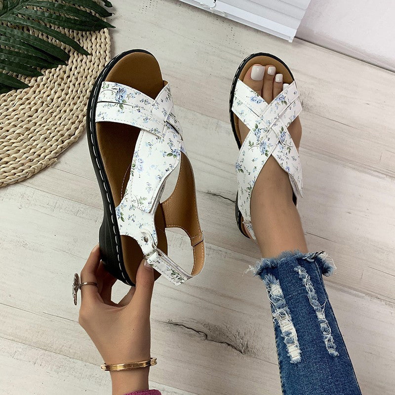Women's Beach Sandals with Velcro Closure for Comfort