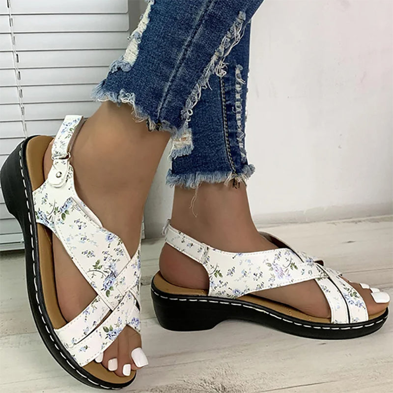 Women's Beach Sandals with Velcro Closure for Comfort