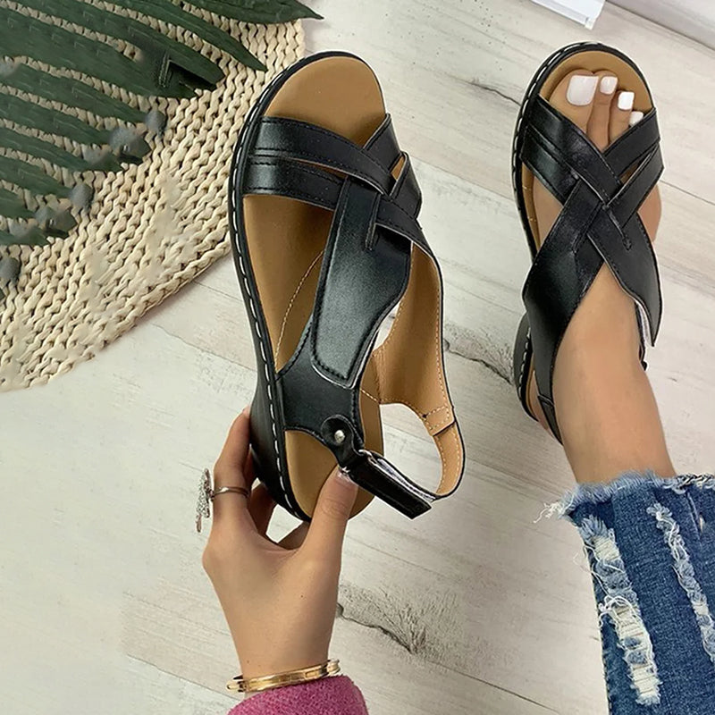 Women's Beach Sandals with Velcro Closure for Comfort