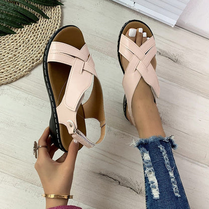Women's Beach Sandals with Velcro Closure for Comfort