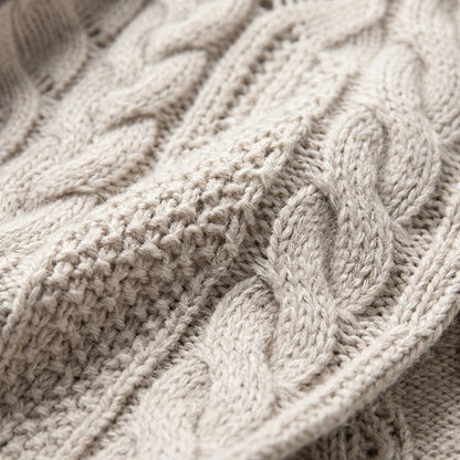 Women's Cable Knit Turtleneck Jumper in Premium Knit Blend
