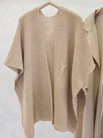 Women's Cardigan with Asymmetric Hem and Short Sleeves