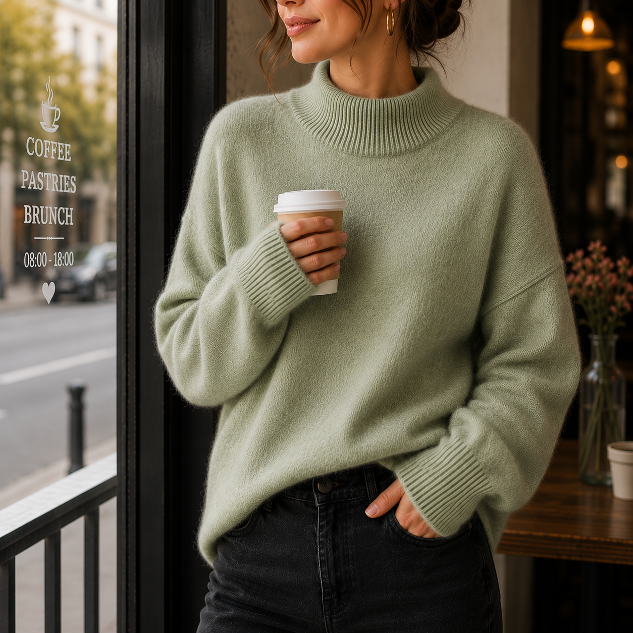 Women's Cashmere Blend Crew Neck Jumper for Elegant Comfort