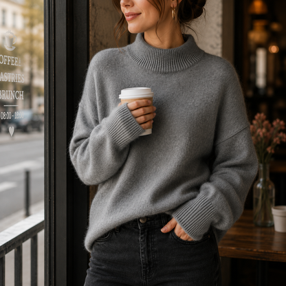 Women's Cashmere Blend Crew Neck Jumper for Elegant Comfort